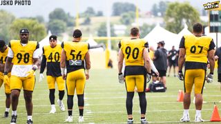 Steelers' Alex Highsmith Praises Mike Tomlin And The Competitive Environment In 2023 Training Camp (Steelers News). Photo by Jordan Schofield / SteelerNation (Twitter/X: @JSKO_PHOTO)